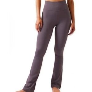 Athleta leggings Size large gray/ purple